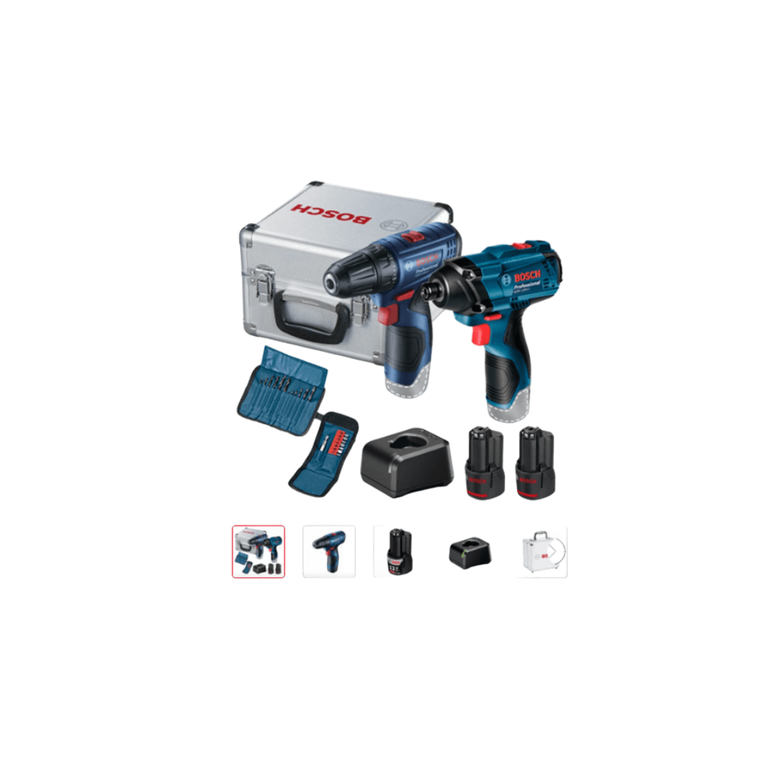 BOSCH - MALETA ALUMINIO - GSR 120 GDR 120 2BAT LITIO