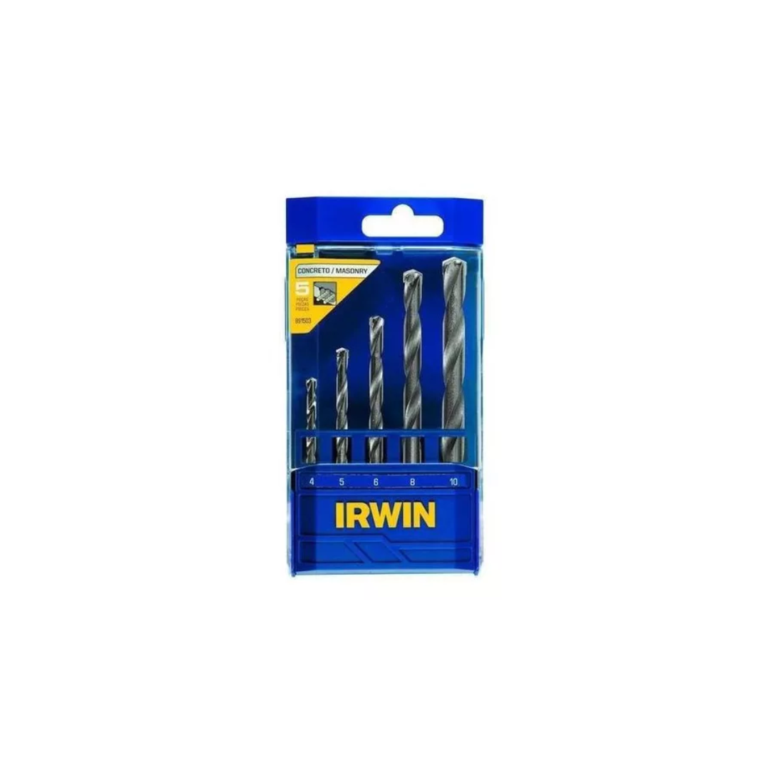 CONJUNTO BROCAS IRWIN 5PCS  TAMANHO 4-10MM