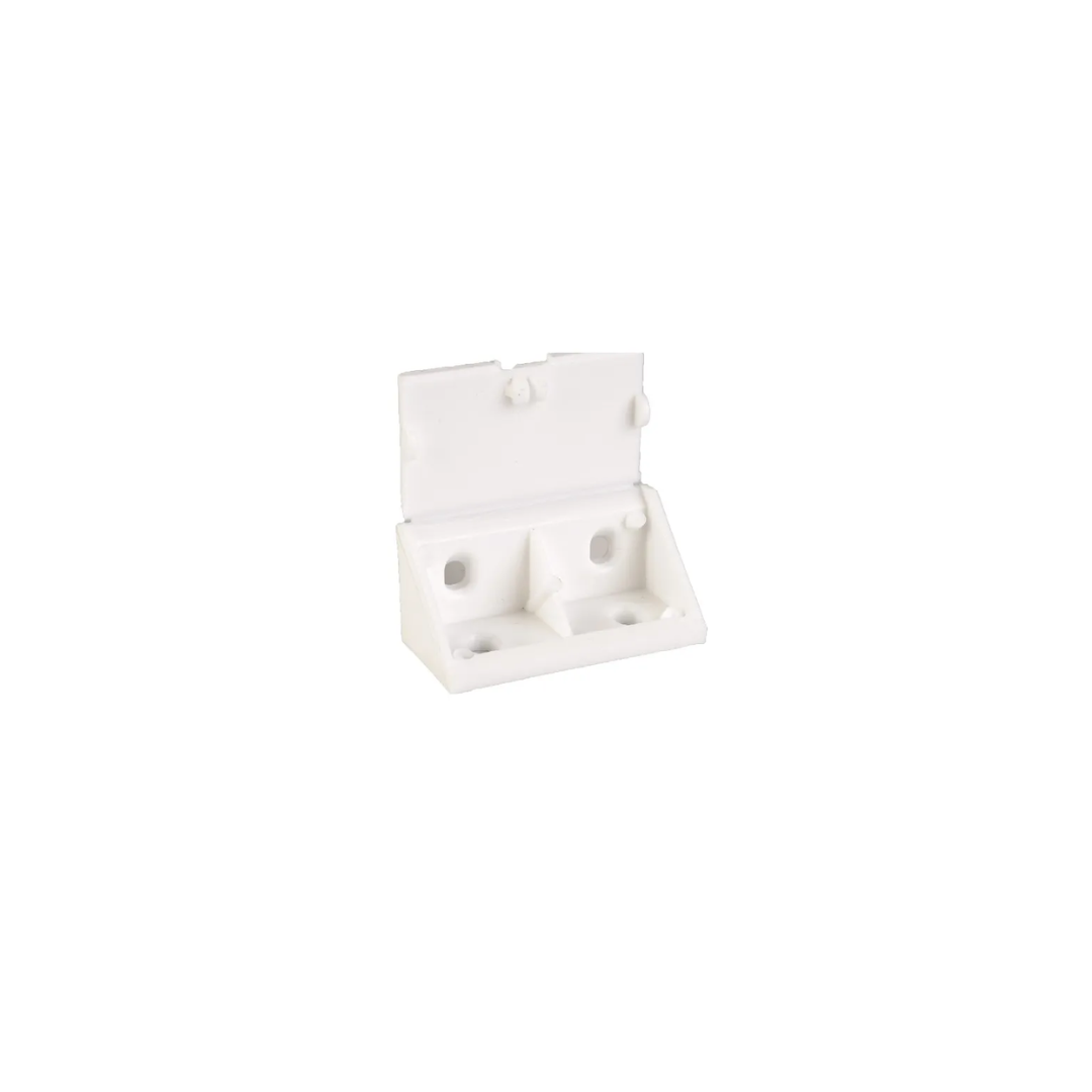 CONECTOR DUPLO PLASTICO BRANCO - 4 FUROS COM TAMPA FIXA