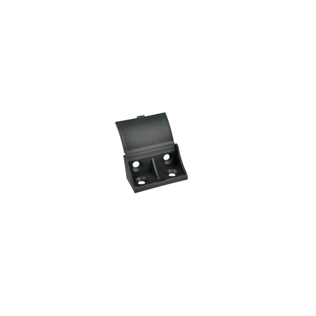 CONECTOR DUPLO PLASTICO PRETO - 4 FUROS COM TAMPA FIXA