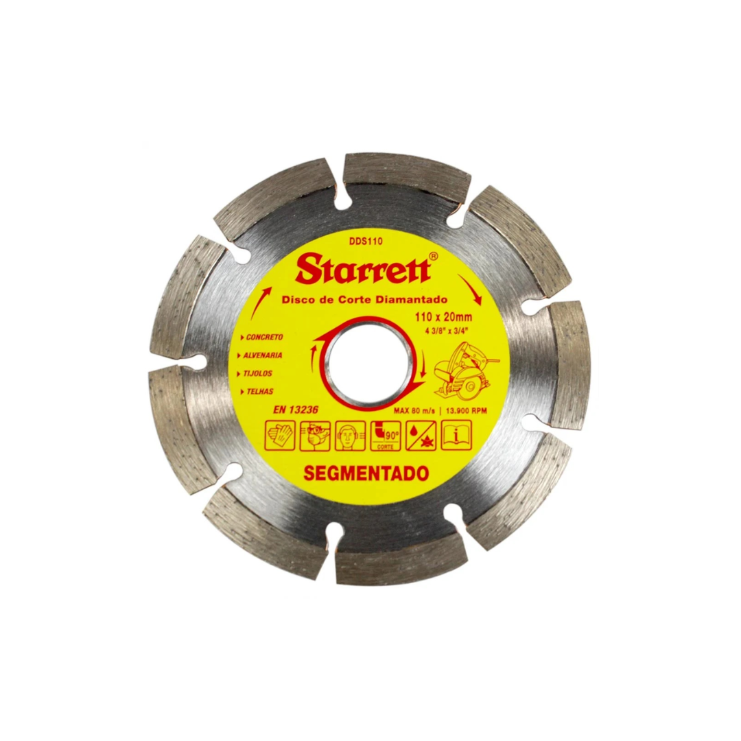 DISCO DE CORTE DIAMANTADO SEGMENTADO 110MM STARRET